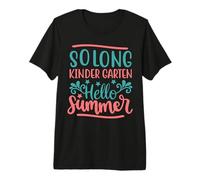Solong Kindergarten Hello Summer Funny Back to School Kids T-Shirt Haut de Gamme