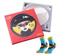 Solorass Chaussettes Drole en Forme de Boîte de CD pour Femme Homme Originales Chaussettes de Noël Amusantes Idées Cadeaux Noël Christmas Socks Personnalisées (A)