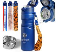 SOLOS Gourde Isotherme en Acier Inoxydable, Bouteille Thermique Double Paroi, Flacon sans BPA, Thermos pour Boissons Chaudes et Froides sans Condensation, 0.65L Flasque à boire
