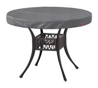 SoloToo Housse de table ronde d'extérieur imperméable et anti-UV, convient aux meubles de terrasse ronds jusqu'à 86,4 à 91,4 cm de diamètre (gris)