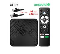 SOLOVOX Z8 Pro Android 12 boîtier de télévision intelligente H618 Quad 2G 16G 4G 32G WiFi Bluetooth 5 Assistant vocal YouTube 8K Z8Pro lecteur multimédia - Type 4G 32G 1m Cable
