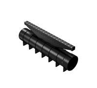SOLOWEB UCAN-P Ø110 C250 Noir-50 cm Gouttière Tubulaire avec Grille, Noir