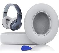 SoloWIT® Coussinets d'oreille, Oreillettes de Remplacement pour Beats Studio 3 et Studio 2 Casque Circum-aural, Cache-Oreilles Couverts en Cuir Protéine, Supression de Bruit Mousse à Mémoire