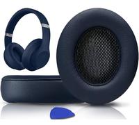 SoloWIT® Coussinets d'oreille, Oreillettes de Remplacement pour Beats Studio 3 et Studio 2 Casque Circum-aural, Cache-Oreilles Couverts en Cuir Protéine, Supression de Bruit Mousse à Mémoire
