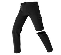 SOLOYEE Pantalon zip-off homme imperméable et à séchage rapide - Pantalon de randonnée homme été - Pantalons outdoor pour homme avec ceinture - Pantalon de trekking à jambes détachables pour randonnée