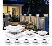 Solpex Lot de 8 lampes solaires étanches IP65 pour jardin, terrasse, clôture, 13 x 13 cm, 10 x 10 cm, 9 x 9 cm