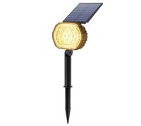 Solpex Spot Solaire Exterieur, Lampes Solaires à 35 LED pour Extérieurd | Lndice de Protection IP65, étanches, 3 niveaux de Luminosité, Jardin, Arbres, cour et Pelouse ( Lot de 1, Blanc Chaud)