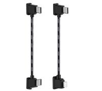 Solryn 2 Câble de Télécommande Micro USB vers USB C for DJI, Câble de Données drone pour iPhone 14 13 Micro USB, 15cm Câble de Données à Angle Droit pour DJI Mini SE Mavic Mini Air Pro