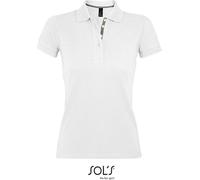 SOLs 00575 | Polo Femme Portland - Couleur : Blanc/Gris (Solid) - Taille : XXL