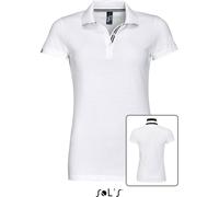 SOLs 01407 | Polo Patriot pour femme - Couleur : White/Black/White/Black - Taille : XL