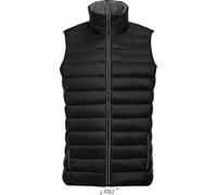 SOLs 01436 | Bodywarmer Lightweight Wave / Col haut pour homme - Couleur : Noir - Taille : 3XL