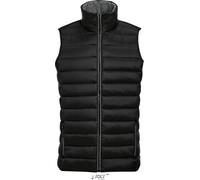 SOLs 01436 | Bodywarmer Lightweight Wave / Col haut pour homme - Couleur : Noir - Taille : L