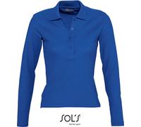 SOLs 11317 | Polo femme manches longues Podium / Quatre boutons - Couleur : Bleu Royal - Taille : XL