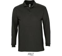 SOLs 11353 | Polo homme manches longues hiver II - Couleur : Black - Taille : S