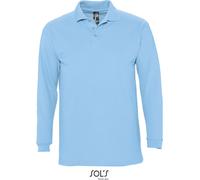 SOLs 11353 | Polo homme manches longues hiver II - Couleur : Sky Blue - Taille : L
