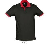 SOLs 11369 | Polo Prince pour homme - Couleur : Black/Red - Taille : XS