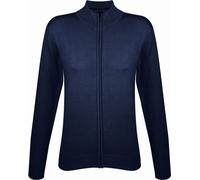 SOLS Cardigan Gordon Femme zippé, col en V, manches longues PC505 (Medium) (Bleu marine)