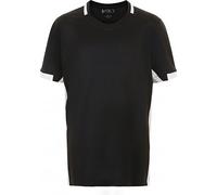 SOLS Enfants Classico Contraste Manches Courtes Football T-Shirt PC2790 (6 ans (116)) (Noir/Blanc)