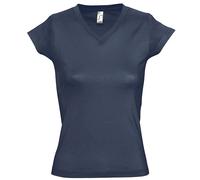 SOLS Femmes T-Shirt Uni En Coton À Manches Courtes Vee V-Cou Taille S-3XL