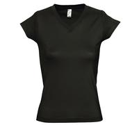 SOLS Femmes T-Shirt Uni En Coton À Manches Courtes Vee V-Cou Taille S-3XL