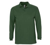 SOLS Homme Polo Piqué En Coton À Manches Longues Uni - Sans Logo S-3XL