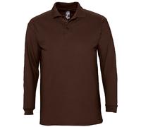 SOLS Homme Polo Piqué En Coton À Manches Longues Uni - Sans Logo S-3XL