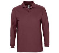 SOLS Homme Polo Piqué En Coton À Manches Longues Uni - Sans Logo S-3XL