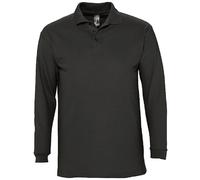 SOLS Homme Polo Piqué En Coton À Manches Longues Uni - Sans Logo S-3XL