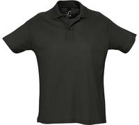 SOLS Hommes Summer II Pique Polo, manches courtes PC318 (S) (Noir)