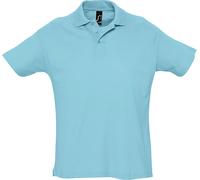 SOLS Hommes Summer II Pique Polo, manches courtes PC318 (XL) (bleu atoll)