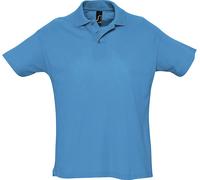 SOLS Hommes Summer II Pique Polo, manches courtes PC318 (XS) (Aqua)