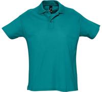 SOLS Hommes Summer II Pique Polo, manches courtes PC318 (XS) (bleu canard)