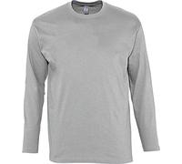 SOLS Monarch - T-shirt à manches longues - Homme (M) (Gris chiné) - UTPC313 Gris Chiné, Gris chiné G