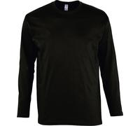 SOLS Manches longues / T-shirt, manches longues hommes Monarch PC313 (M) (Noir profond)