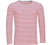 SOLS Marine - T-shirt rayé à manches longues - Homme (M) (Blanc/Rouge) - UTPC2579 Blanc/Rouge