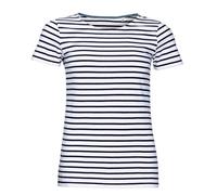 SOLS Miles - T-shirt rayé à manches courtes - Femme (PC2585)