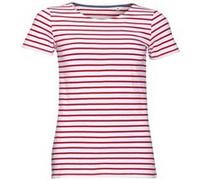 SOLS Miles - T-shirt rayé à manches courtes - Femme (XS) (Blanc / rouge) - UTPC2585 Blanc / Rouge