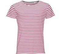 SOLS T-shirt Miles homme, rayé, manches courtes PC2584 (M) (blanc/bleu marine)