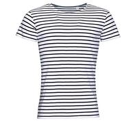 SOLS Miles T-shirt rayé Blanc/bleu marine Taille S