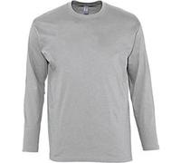 SOLS Monarch - T-shirt à manches longues - Homme (2XL) (Gris chiné) - UTPC313 Gris Chiné, Gris chiné
