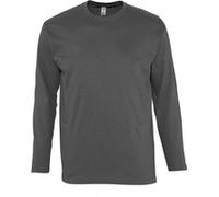 SOLS Monarch - T-shirt à manches longues - Homme (S) (Gris foncé) - UTPC313 Gris Foncé, Gris foncé