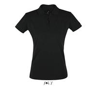 SOL'S Perfect - Polo Manches Courtes Femme - Confortable en matière Coton piqué - Noir - L