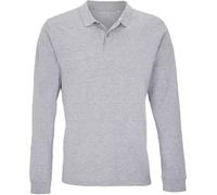 SOLS - "Planet" Polo Homme/Femme Unisexe Manches Longues PC5886 (3XL) (Gris Chiné)