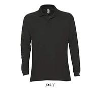 SOL'S - Polo Homme Manches Longues - Star - Noir XXL
