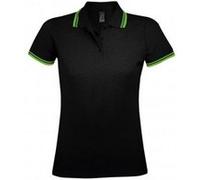 SOLS - Polo manches courtes PASADENA - Femme (2XL) (Noir/vert clair) - UTPC2432 Noir/vert Clair G