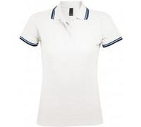 SOLS - Polo manches courtes PASADENA - Femme (XL) (Blanc/bleu marine) - UTPC2432 Blanc/bleu Marine G