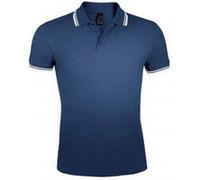 SOLS - Polo manches courtes PASADENA - Homme (L) (Blanc/bleu) - UTPC2431 Blanc/bleu G
