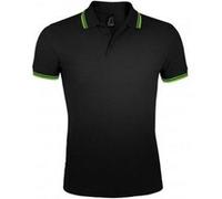 SOLS - Polo manches courtes PASADENA - Homme (M) (Noir/vert clair) - UTPC2431 Noir/vert Clair