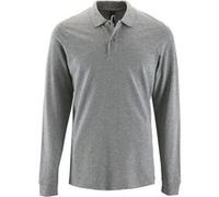 SOLS - Polo manches longues PERFECT - Homme (2XL) (Gris chiné) - UTPC2912 Gris Chiné