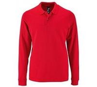 SOLS - Polo manches longues PERFECT - Homme (S) (Rouge) - UTPC2912 Rouge G